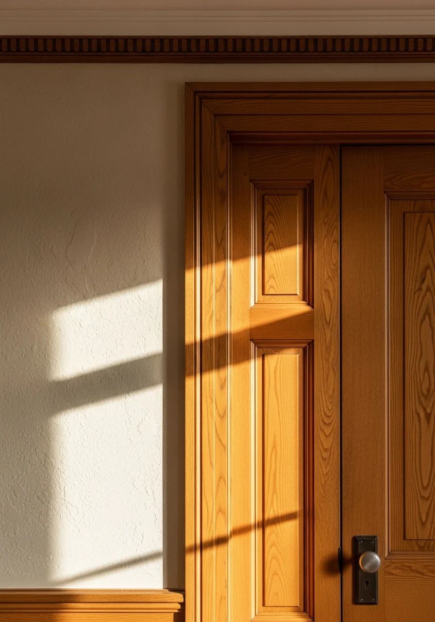 Interior view of a restored historic room with original woodwork and period-appropriate finishes.